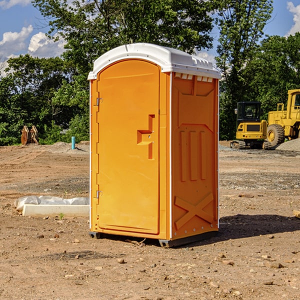 how often are the portable restrooms cleaned and serviced during a rental period in Henderson County KY